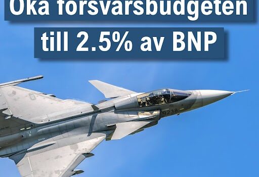 Öka försvarsbudgeten till 2.5 % av BNP